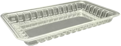 Plateaux de supermarché transparents