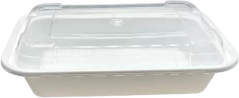 White Rectangular Take-Out Container