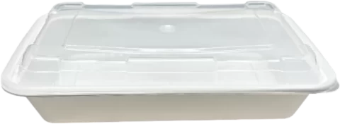 White Rectangular Take-Out Container