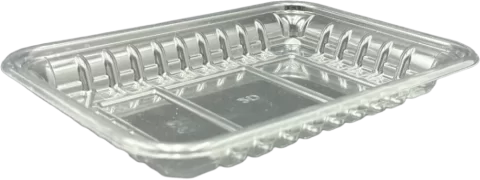Plateaux de supermarché transparents