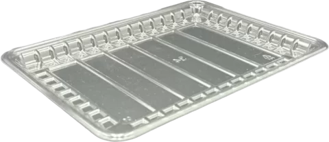 Plateaux de supermarché transparents