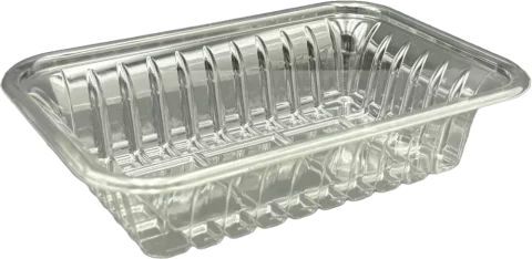 Plateaux de supermarché transparents