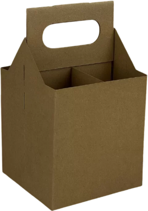 Custom Kraft Bottle Carrier